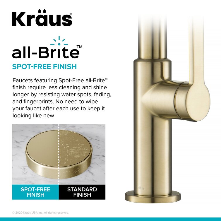 Kraus Oletto Pull Down Single Handle Kitchen Faucet with